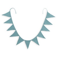 Гирлянда В виде флажков из хлопчатобумажной газовой ткани Kumla единый размер синий LA REDOUTE INTERIEURS  фото, kupilegko.ru